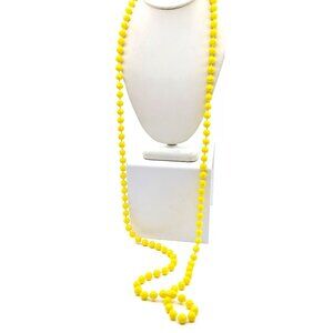 Let the Sunshine In Beaded Necklace, Bright Faceted Vintage Strand, Flapper